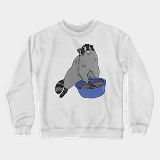 Raccoon Absolutely Chowing Down Crewneck Sweatshirt